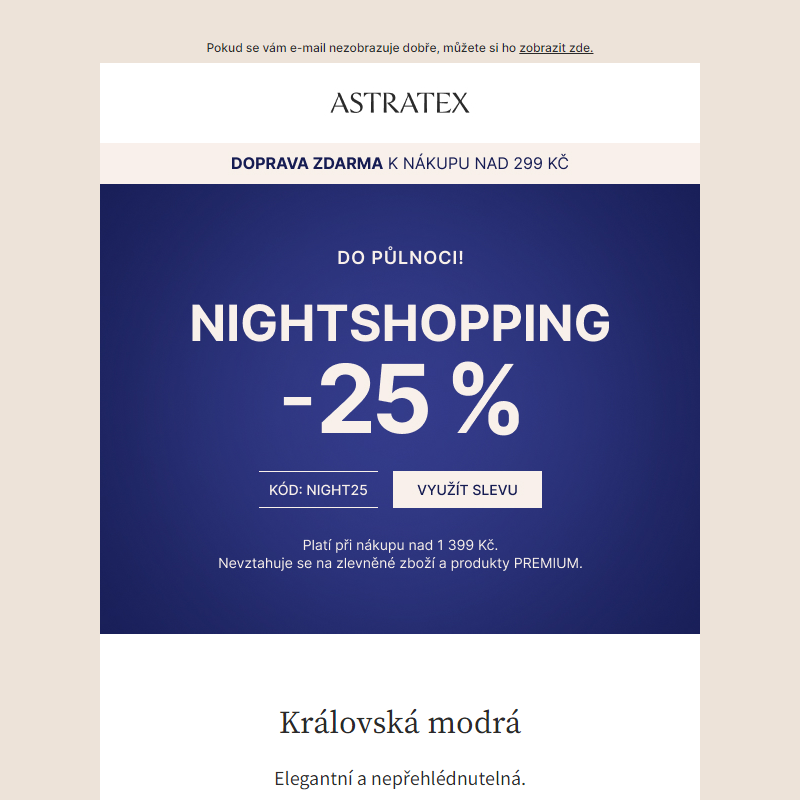 NIGHTSHOPPING _25 % _ a doprava zdarma!