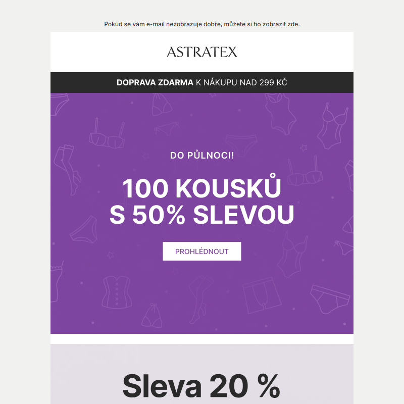 Sleva 20 % nebo 50 %? V košíku můžete mít obě.