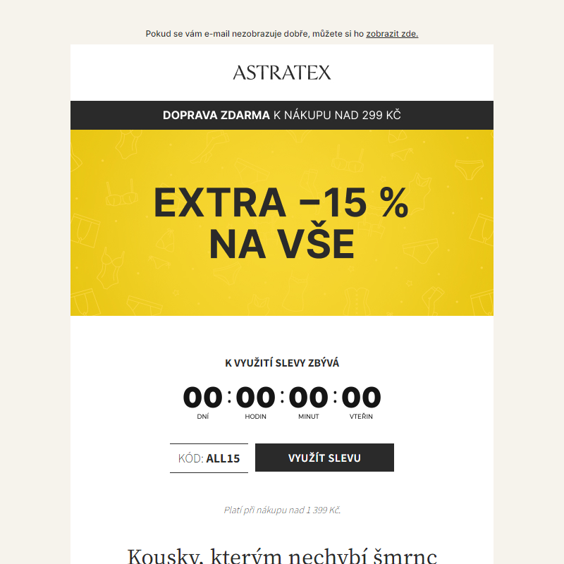 __Extra _15 % na vše a doprava zdarma.