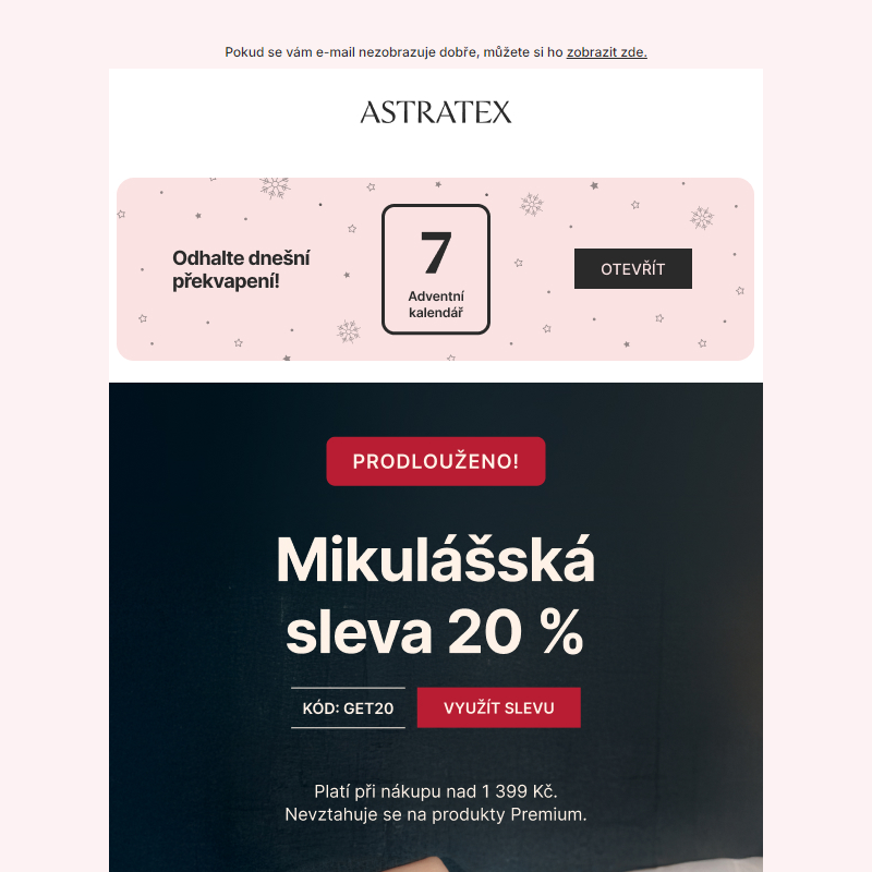 Prodlouženo! Mikulášská sleva 20 % __