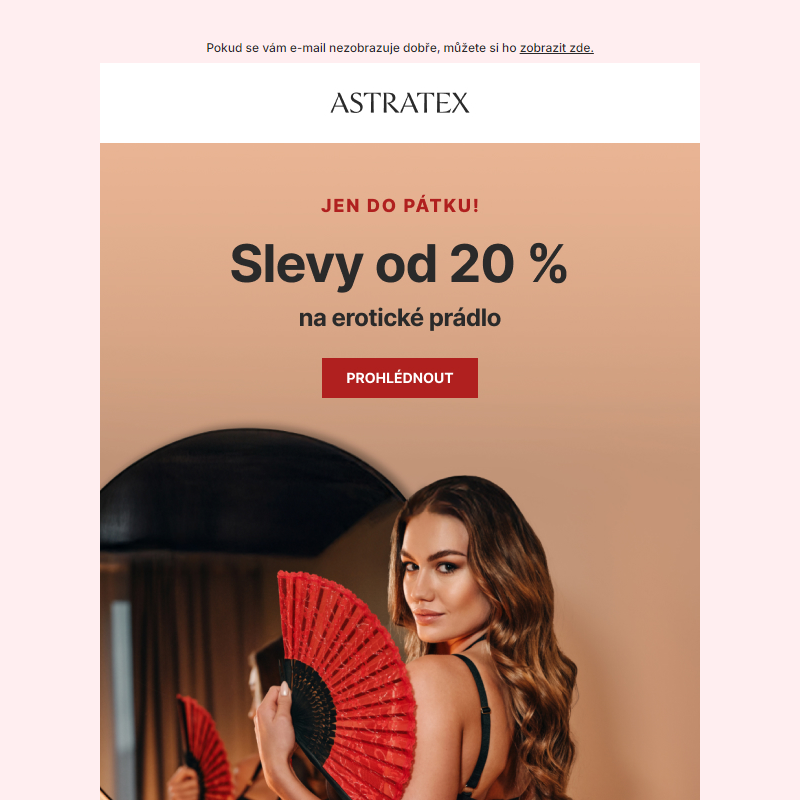 Slevy od 20 % na erotické prádlo vás naladí na Valentýna.