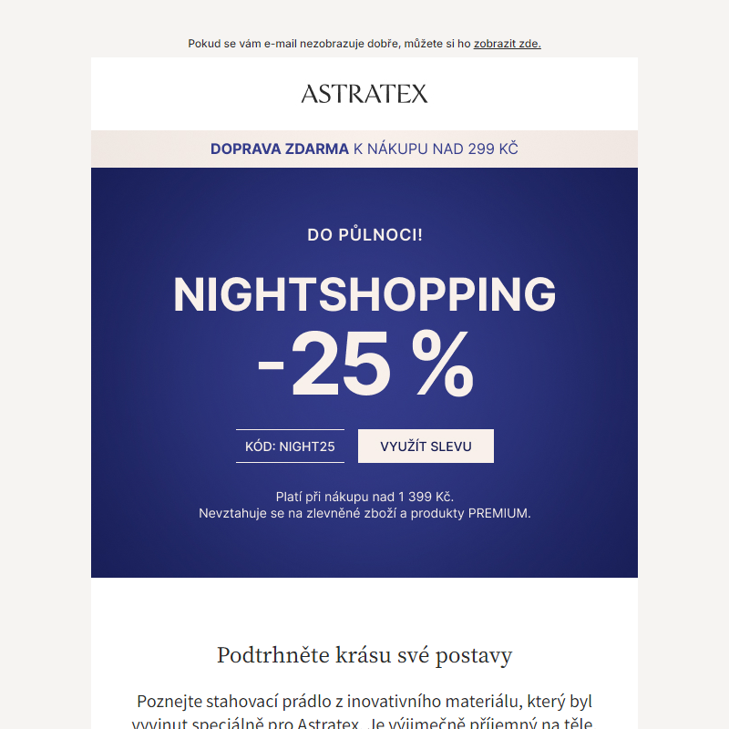 _ NIGHTSHOPPING _25 % a doprava zdarma! _