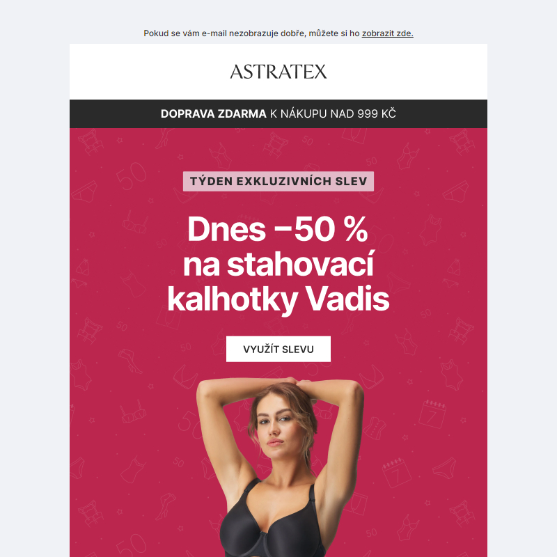 Jen do zítra _20 % na naše značky Astratex a MEN-A!