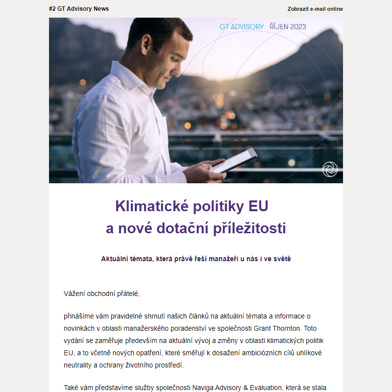 Klimatické politiky EU a nové dotační příležitosti