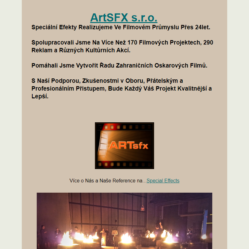 ArtSFX s.r.o. - Special Effects Company