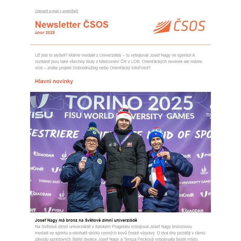 Newsletter ČSOS únor 2025