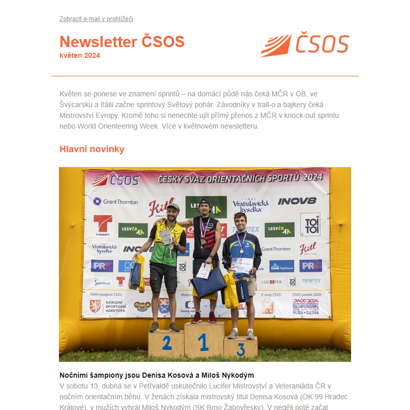 Newsletter ČSOS květen 2024