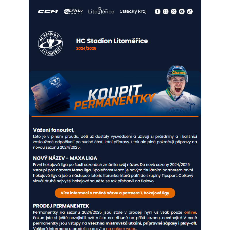 Newsletter HC Stadion Litoměřice