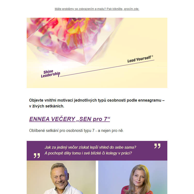 Ennea večery „SEN“ pro 7 - Time to Shine