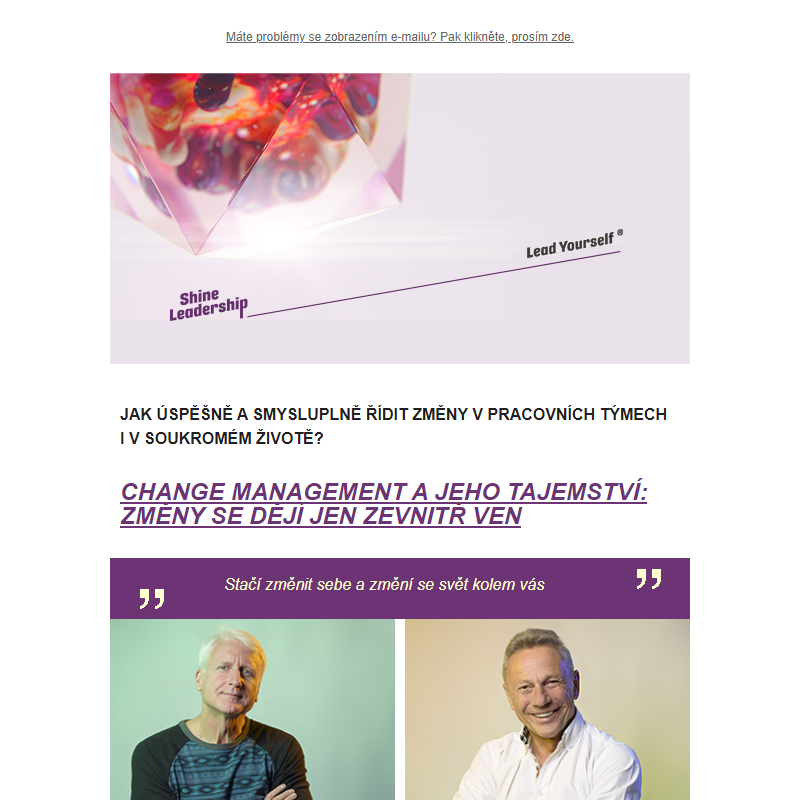 Change management jinak – Time to Shine