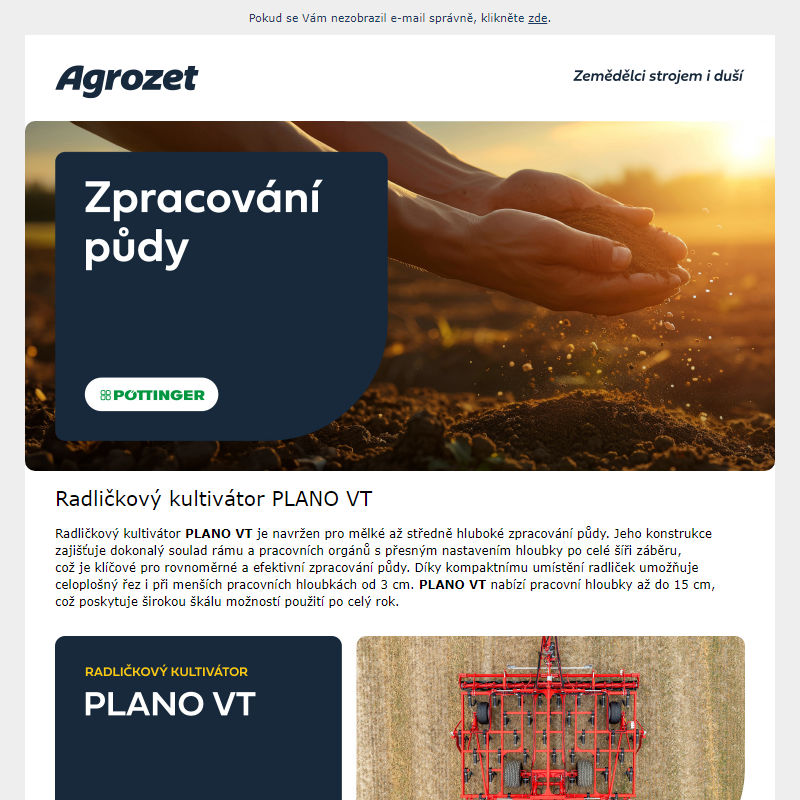 Pöttinger – expert na zpracování půdy