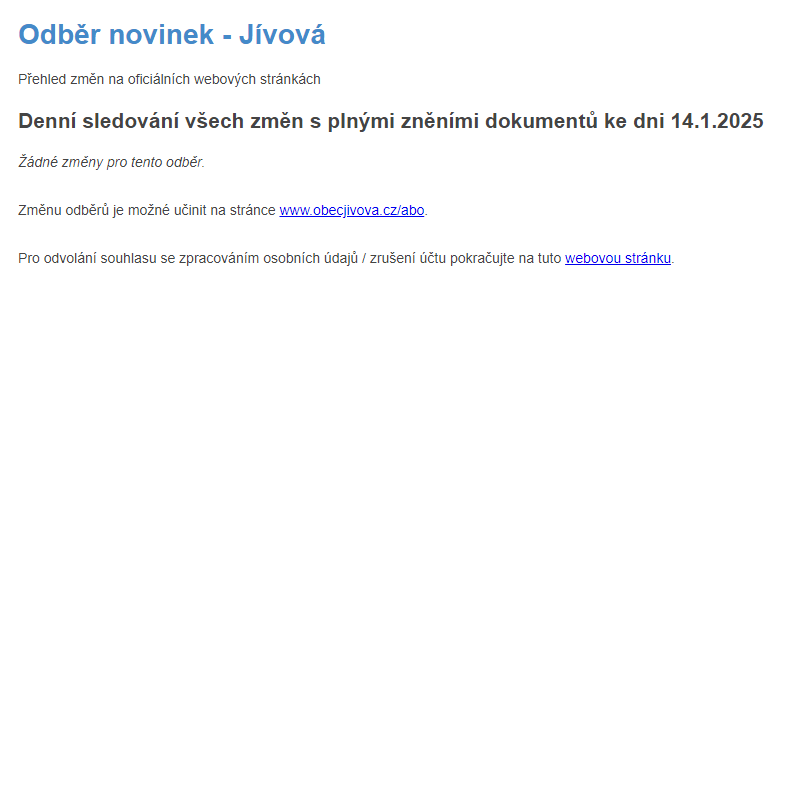 Odběr novinek (14.1.2025)