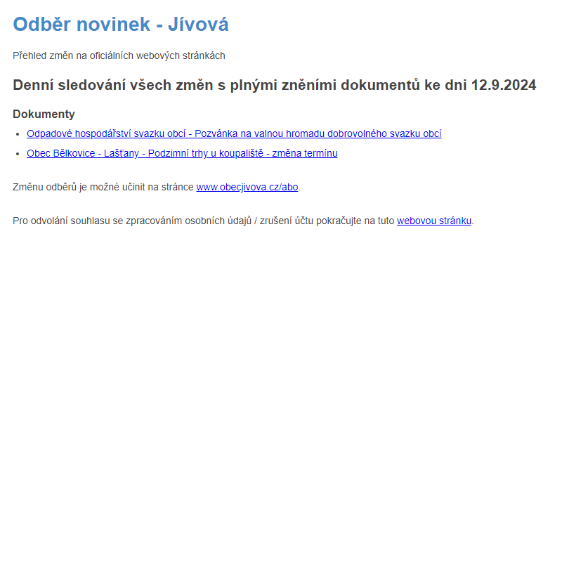 Odběr novinek (12.9.2024)