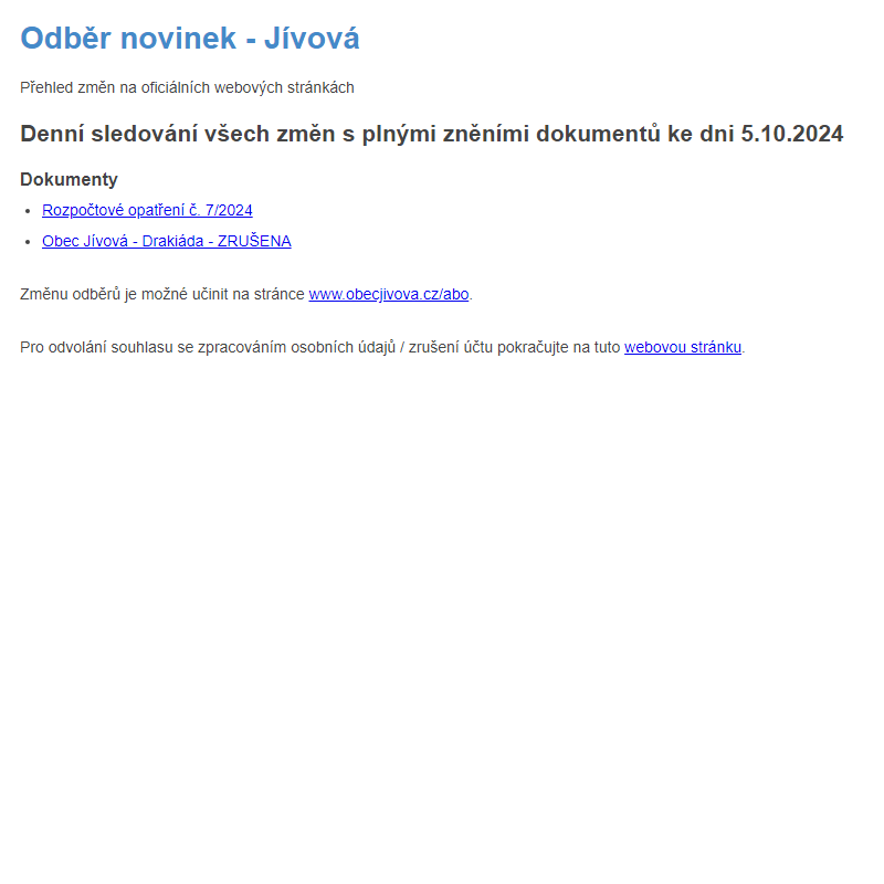 Odběr novinek (5.10.2024)