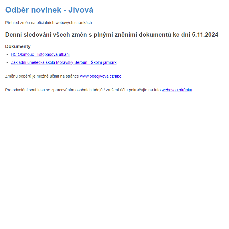 Odběr novinek (5.11.2024)