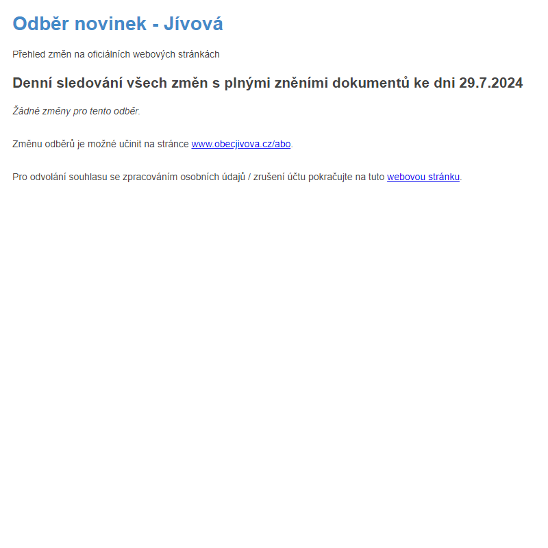 Odběr novinek (29.7.2024)