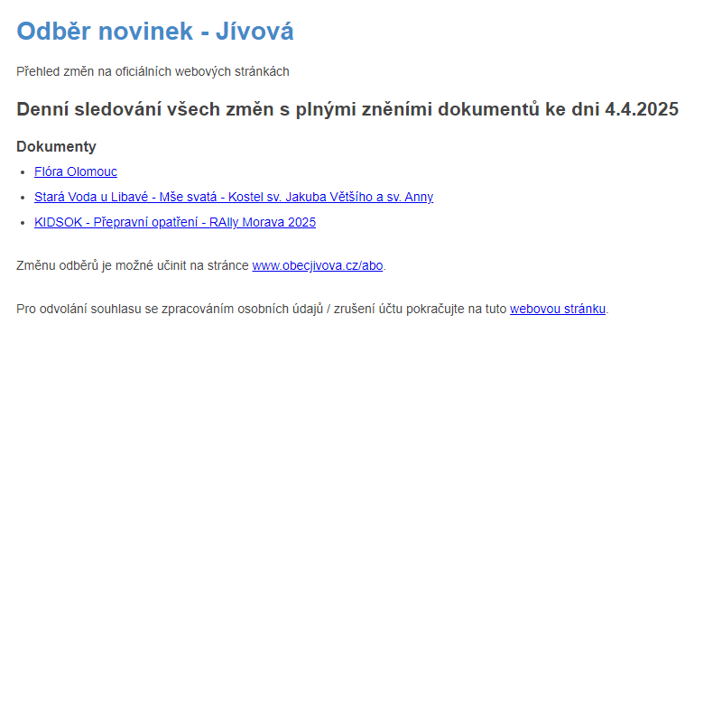 Odběr novinek (4.4.2025)