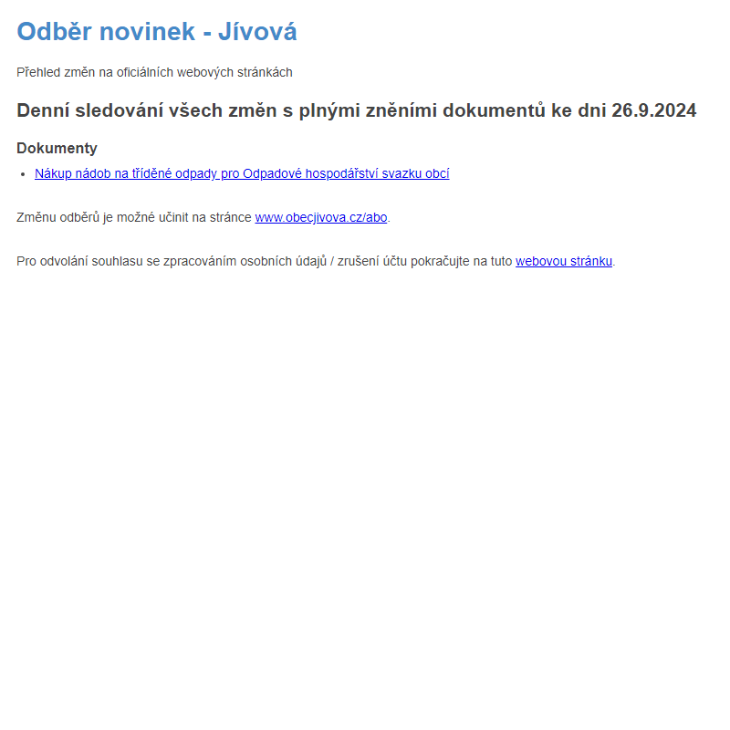 Odběr novinek (26.9.2024)