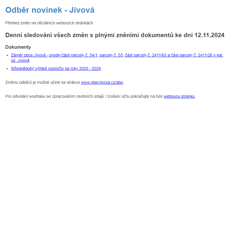 Odběr novinek (12.11.2024)