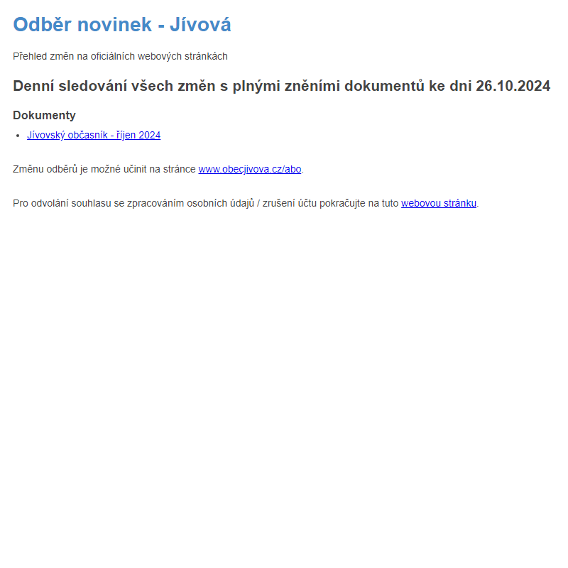 Odběr novinek (26.10.2024)