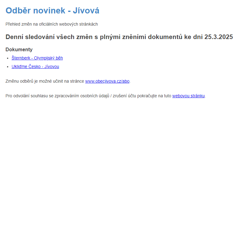 Odběr novinek (25.3.2025)