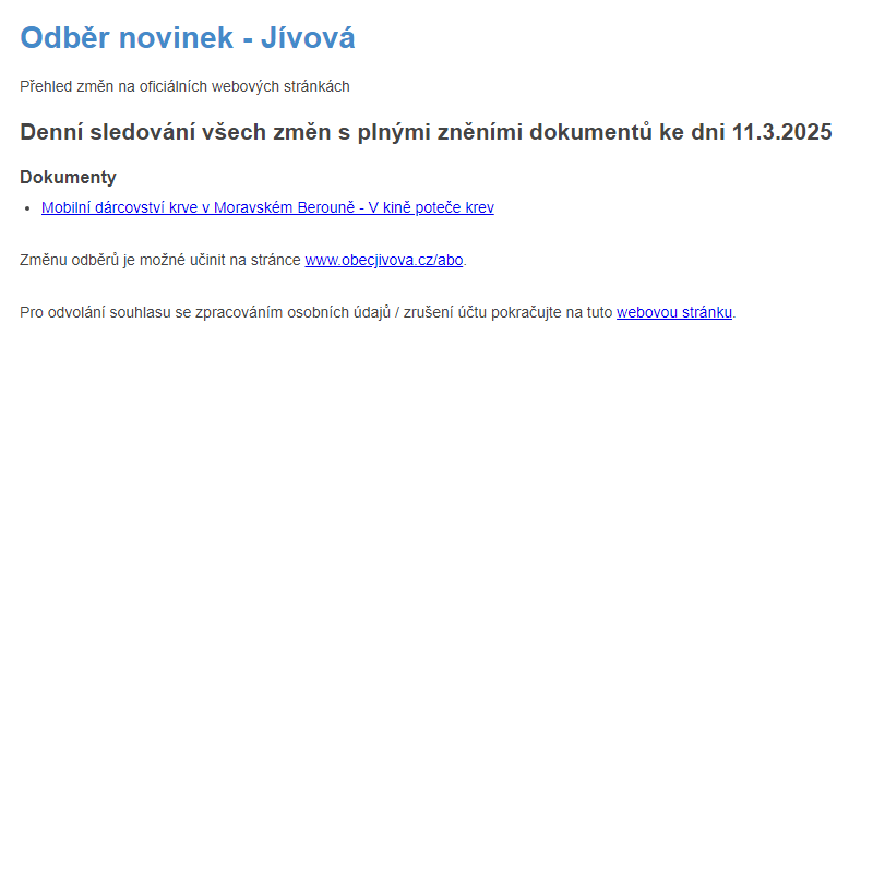 Odběr novinek (11.3.2025)