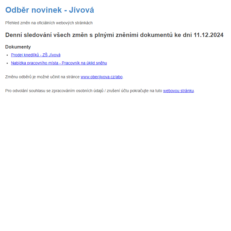 Odběr novinek (11.12.2024)