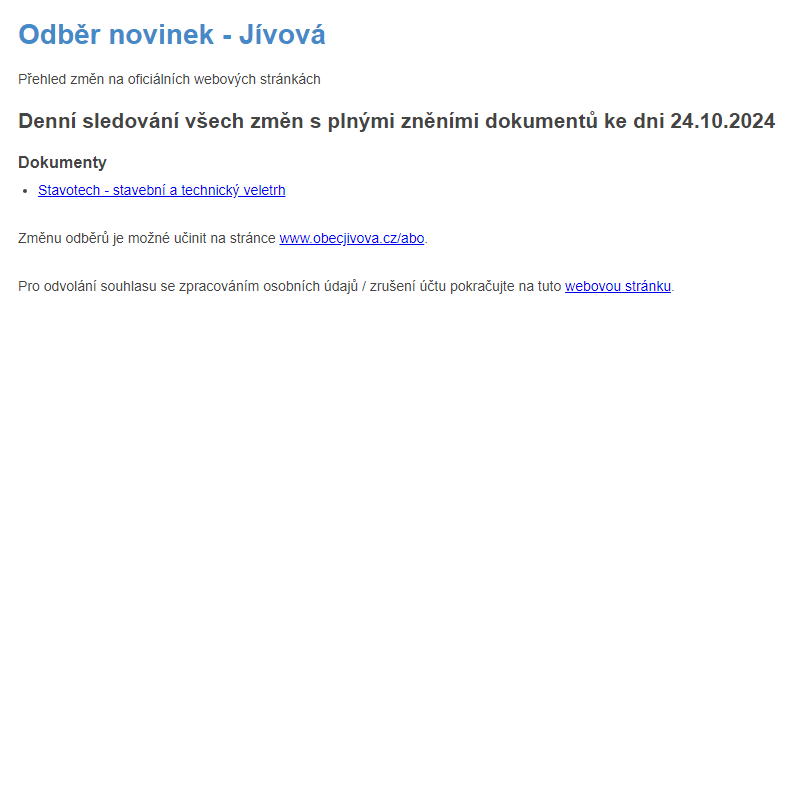 Odběr novinek (24.10.2024)