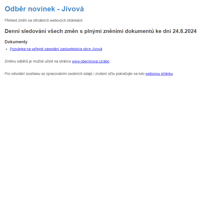 Odběr novinek (24.8.2024)