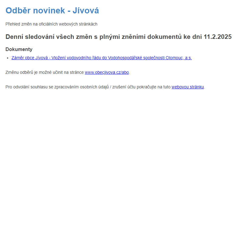 Odběr novinek (11.2.2025)