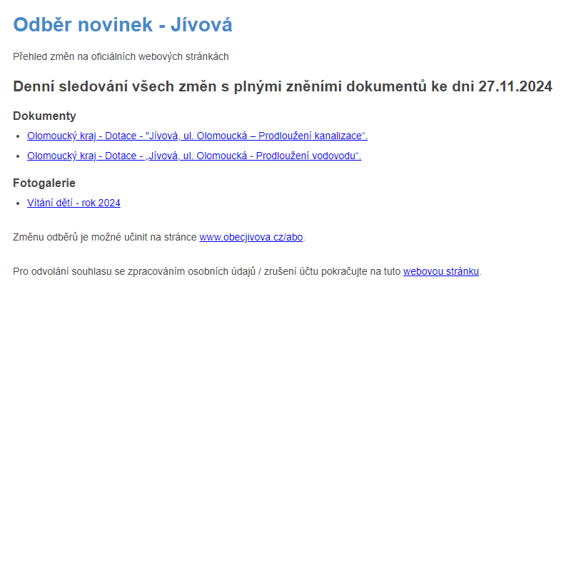 Odběr novinek (27.11.2024)