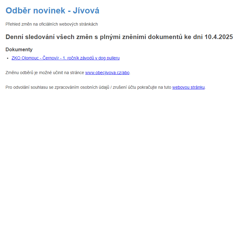 Odběr novinek (10.4.2025)