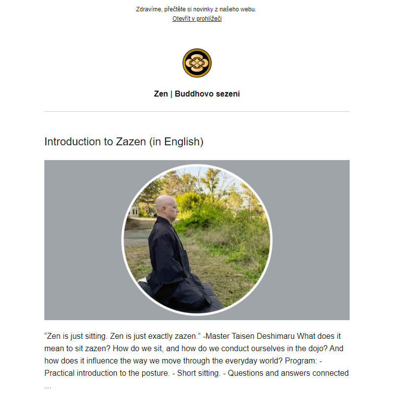 Introduction to Zazen (in English) - Brno 26. 9.