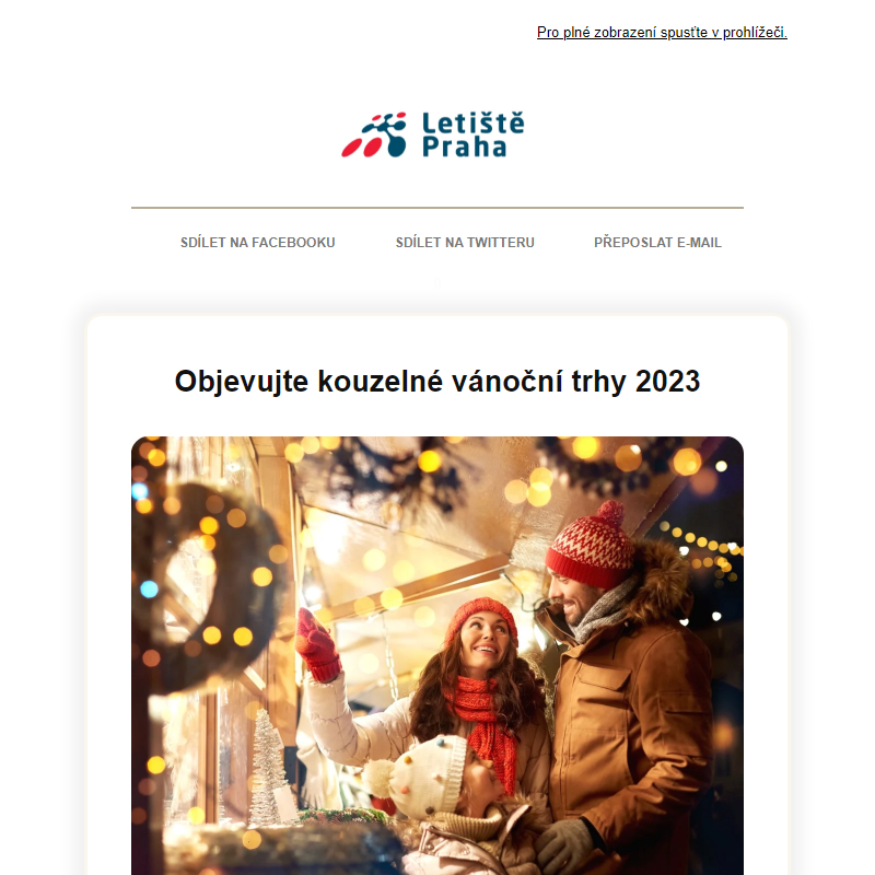 Vánoční trhy a speciální adventní lety: Londýn, Basilej, Gdaňsk... (OS)