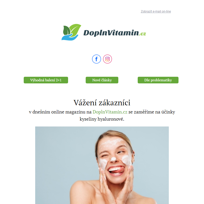 Kyselina hyaluronová a její účinky? Tipy na DoplnVitamin.cz