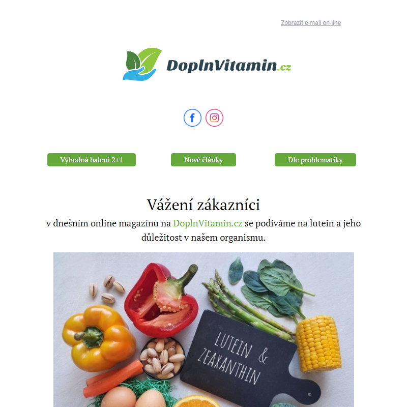 Na co je dobrý lutein? Tipy na DoplnVitamin.cz