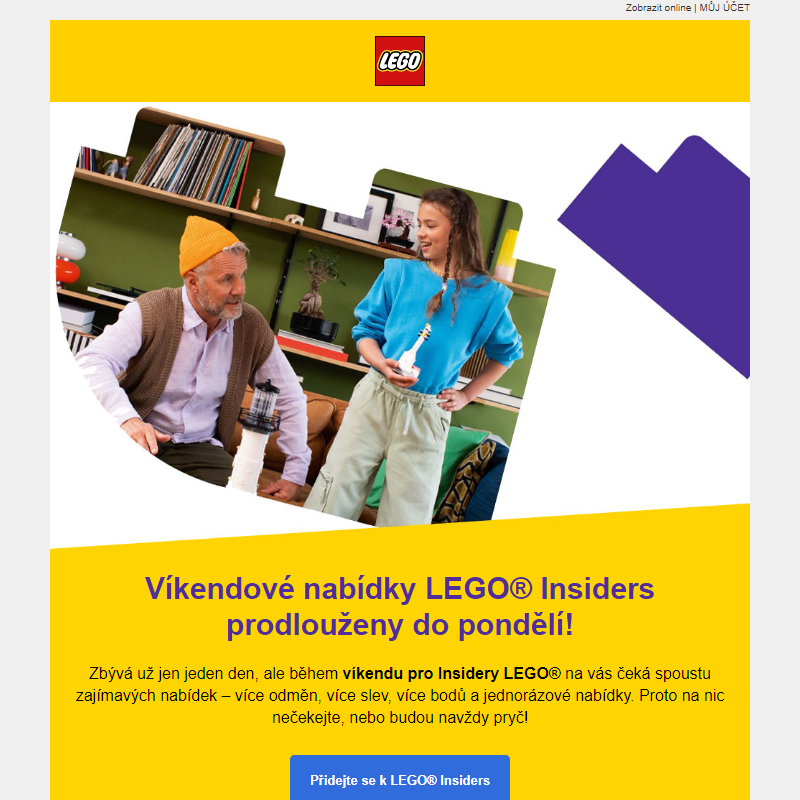 Víkendové nabídky LEGO® Insiders prodlouženy do pondělí!