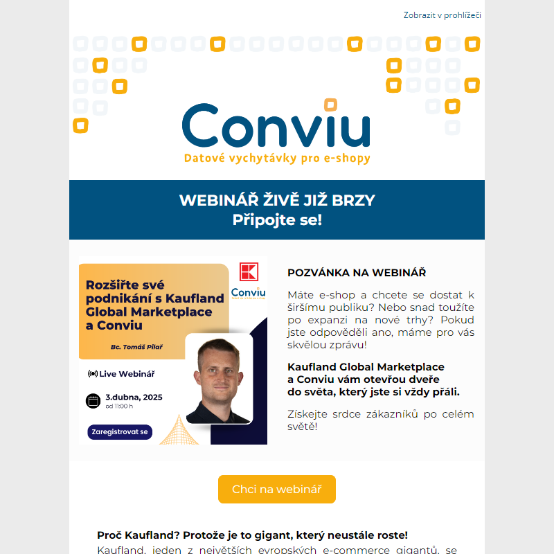 Online webinář: Kaufland Global Marketplace a Conviu