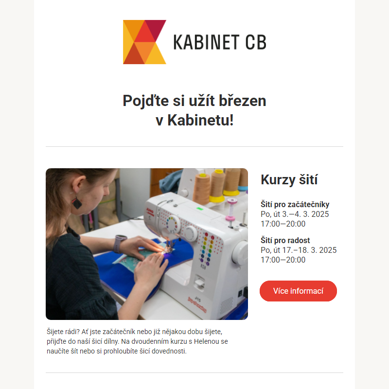 Pojďte si užít březen v Kabinetu! _