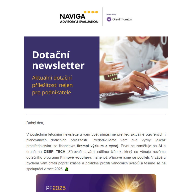 Dotační newsletter: Firemní výzkum a vývoj v oblasti AI a DEEP TECH