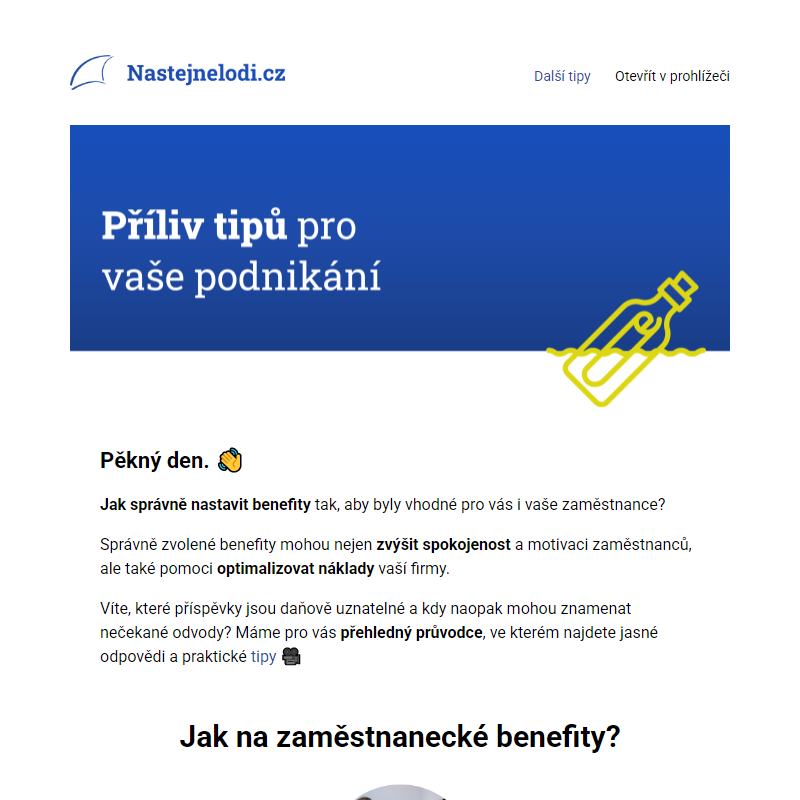 Jak nastavit benefity ke spokojenosti zaměstnance i zaměstnavatele?