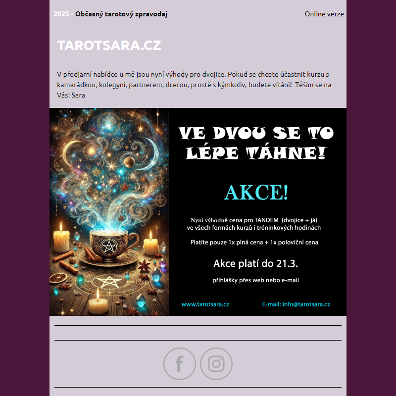 Akce -  tarotsara.cz