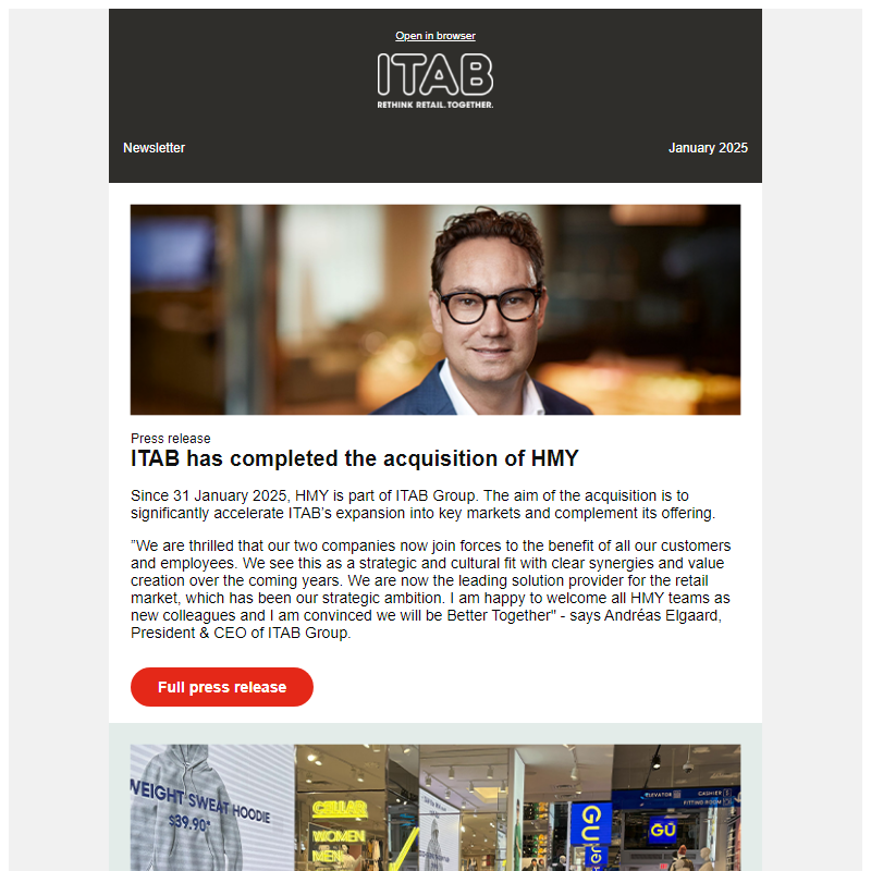 ITAB - Monthly newsletter