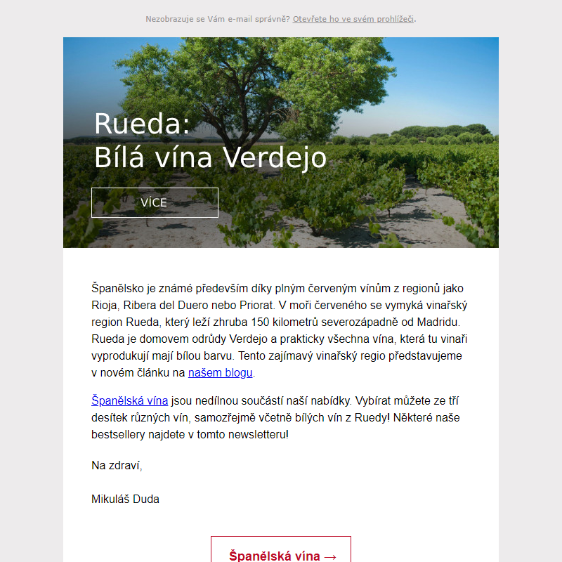 _ Naše španělské bestsellery! + _ Představujeme vinařský region Rueda!