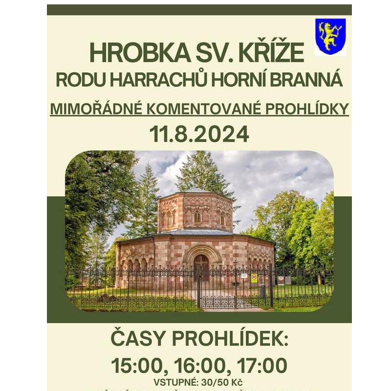 Komentované prohlídky hrobky Harrachů v Horní Branné