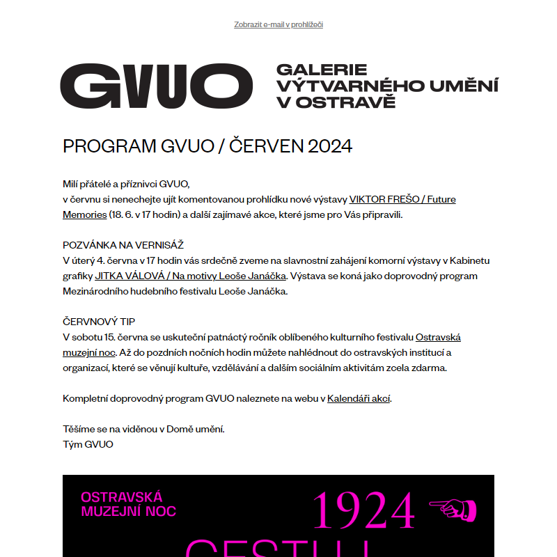 GVUO program ČERVEN 2024