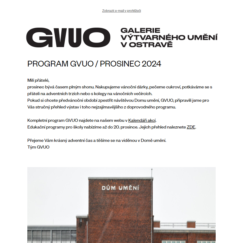 GVUO program PROSINEC 2024