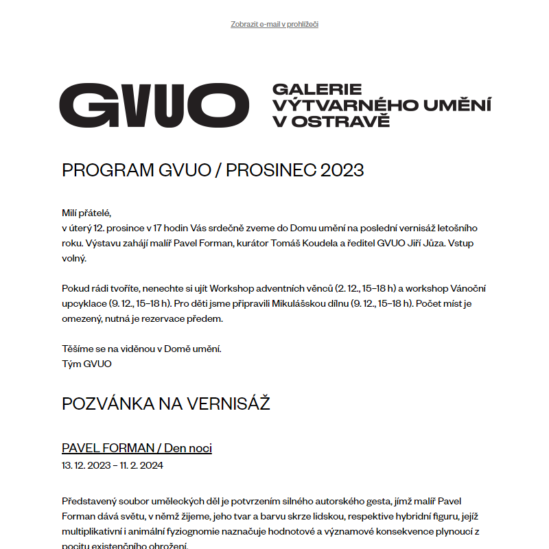 GVUO program PROSINEC 2023