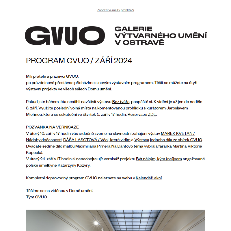 GVUO program ZÁŘÍ 2024