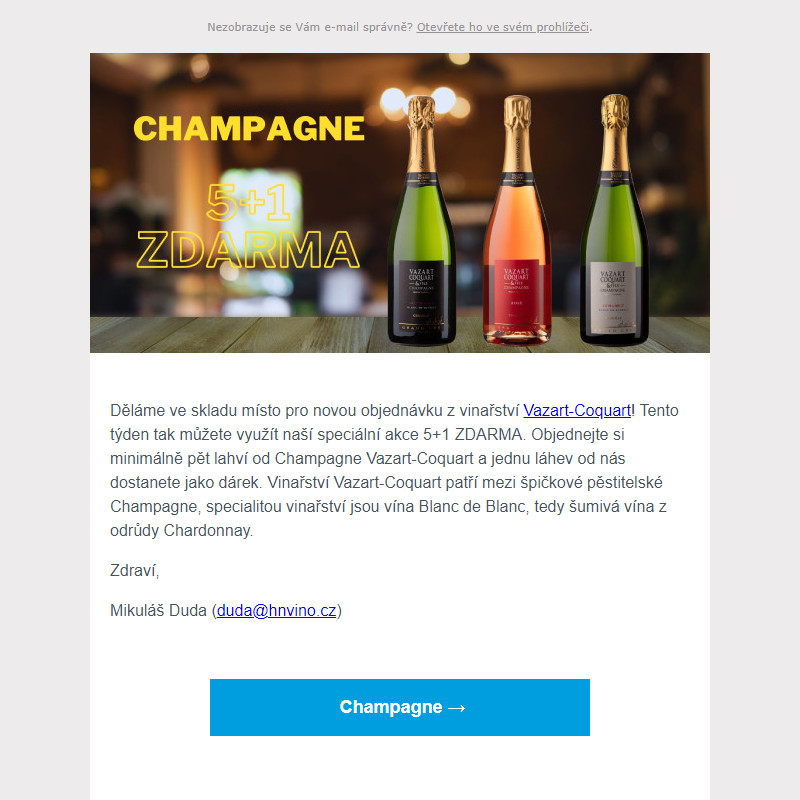 _ Champagne 5+1 ZDARMA: Rozjeďte to s šampaňským